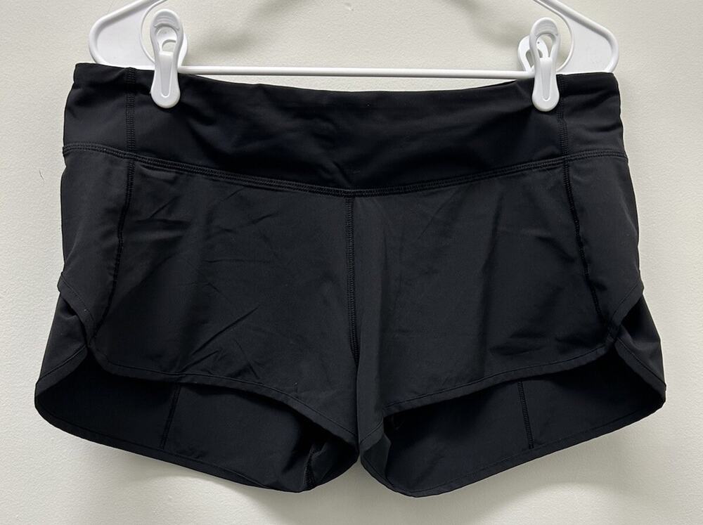 Lululemon Women's Speed Short *4-way Stretch 2.5" Color Black Size 10